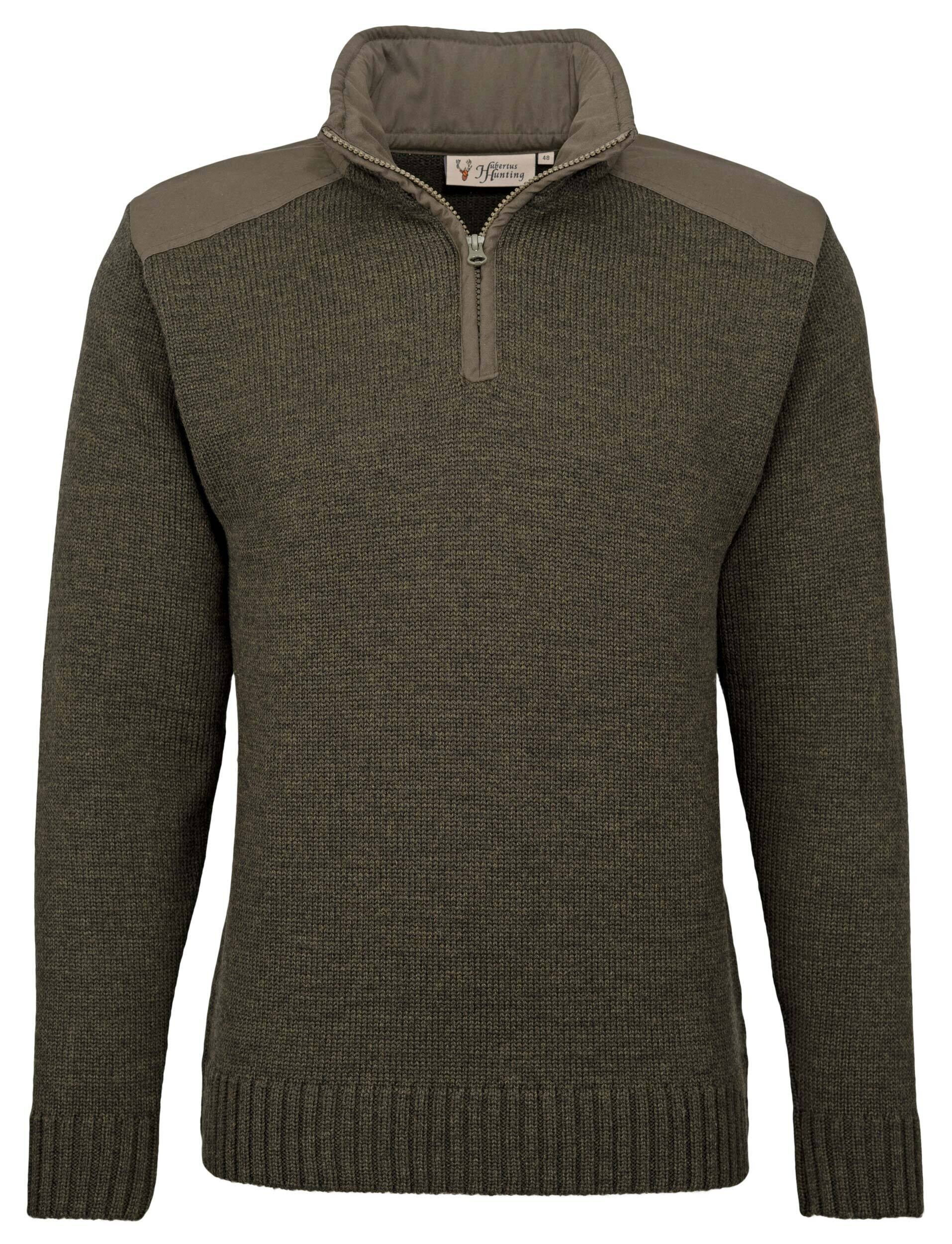 Hubertus Merino-Troyer mit Besatz (oliv/braun)