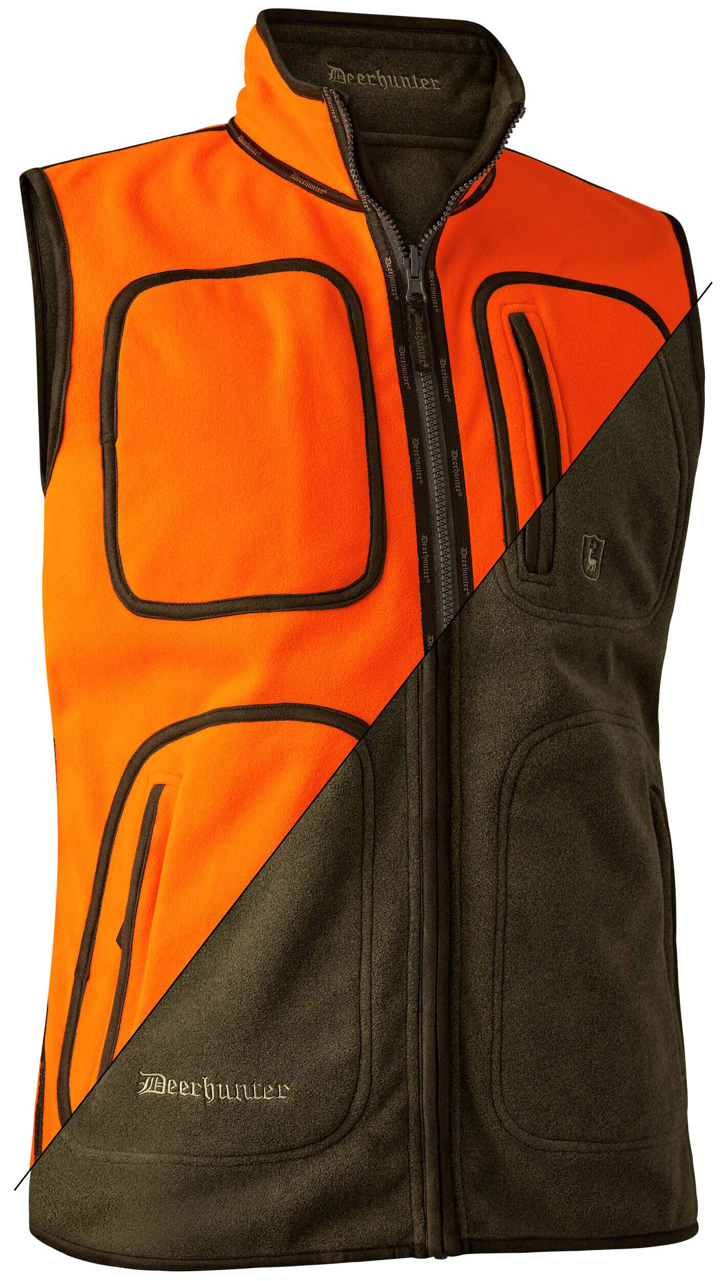 Deerhunter Gamekeeper Wende-Fleeceweste (Safety Orange) Deerhunter Gamekeeper Wende-Fleeceweste (Safety Orange)