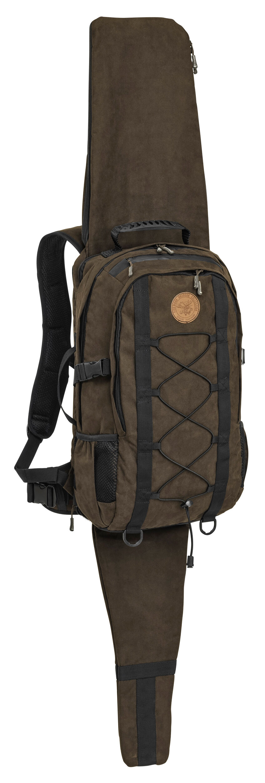 Pinewood Rucksack mit Gewehrholster Hunting 22 l (braun)