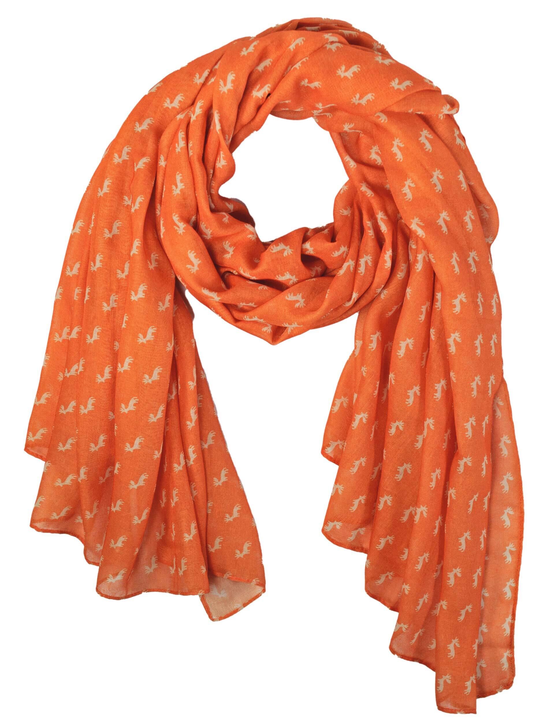 Hubertus Tuch mit Hirschmotiv (orange) Hubertus Tuch mit Hirschmotiv (orange)