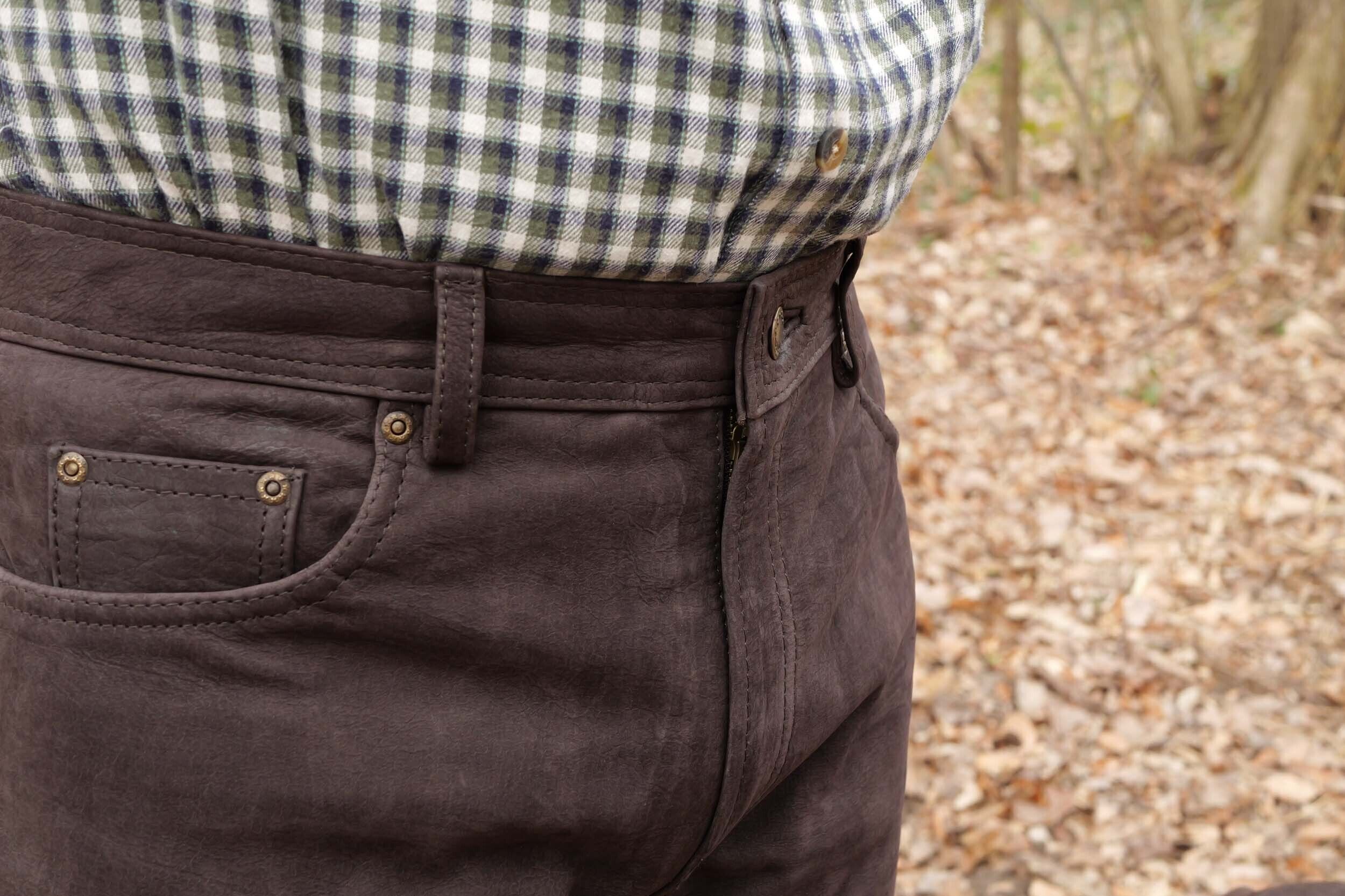 Hubertus Büffellederhose 5-Pocket (braun) Hubertus Büffellederhose 5-Pocket (braun)