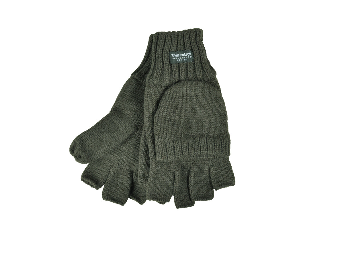 Skogen Strick-Fingerhandschuhe mit Fäustel (oliv) Skogen Strick-Fingerhandschuhe mit Fäustel (oliv)