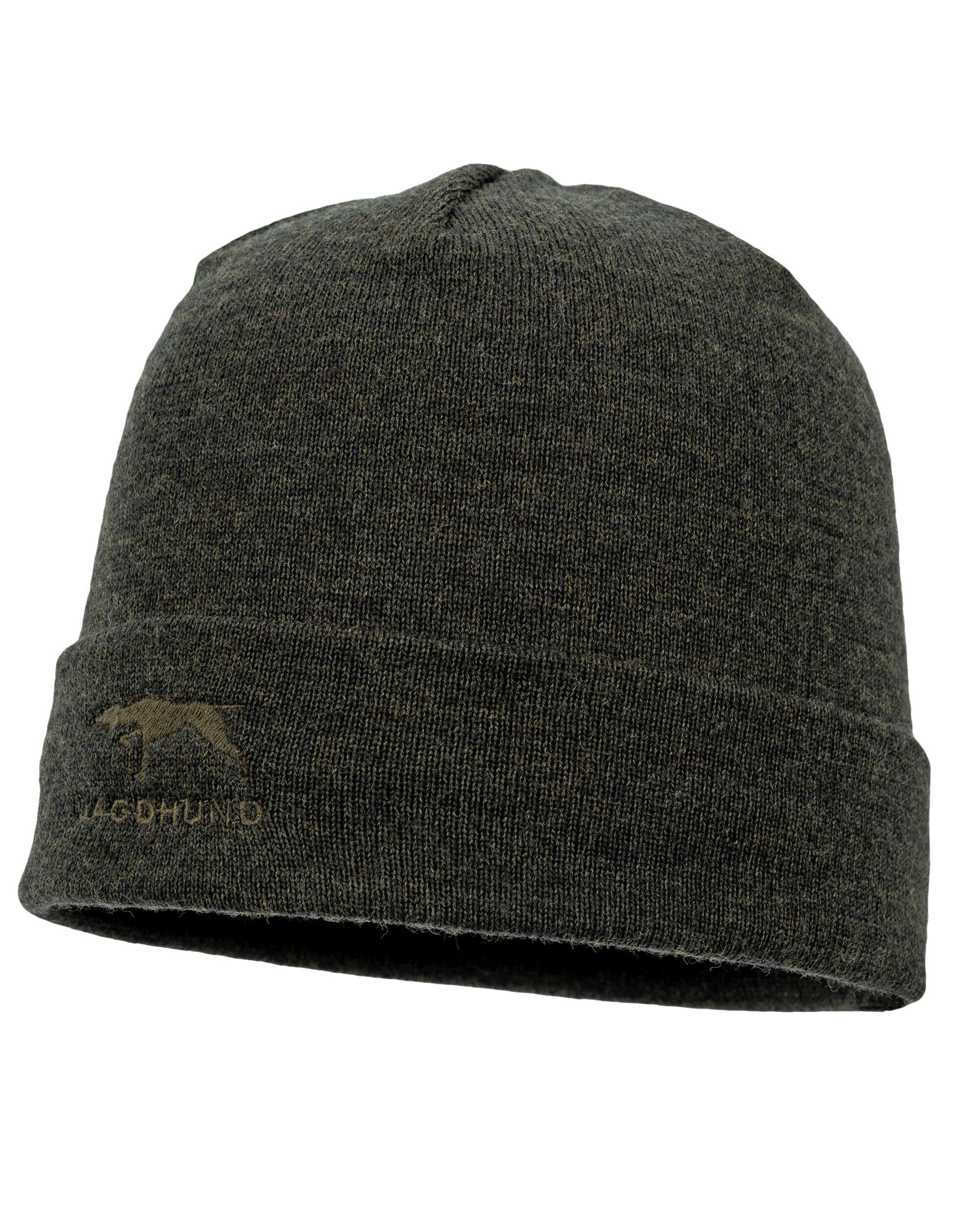 Jagdhund Strickmütze Merino Marz (oliv)