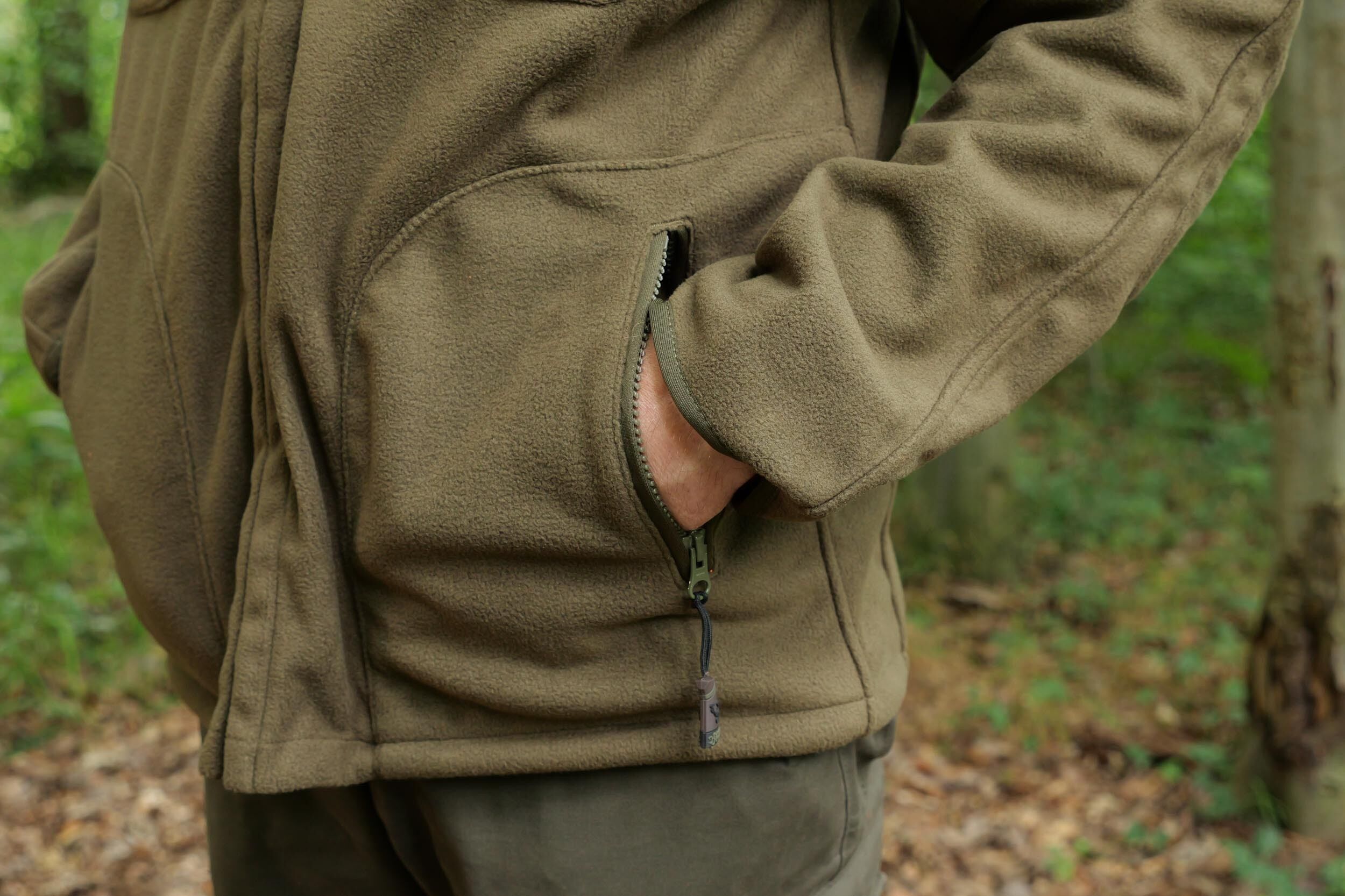 Hubertus Warn-Wende-Fleecejacke Pirsch Camo (oliv/orange)