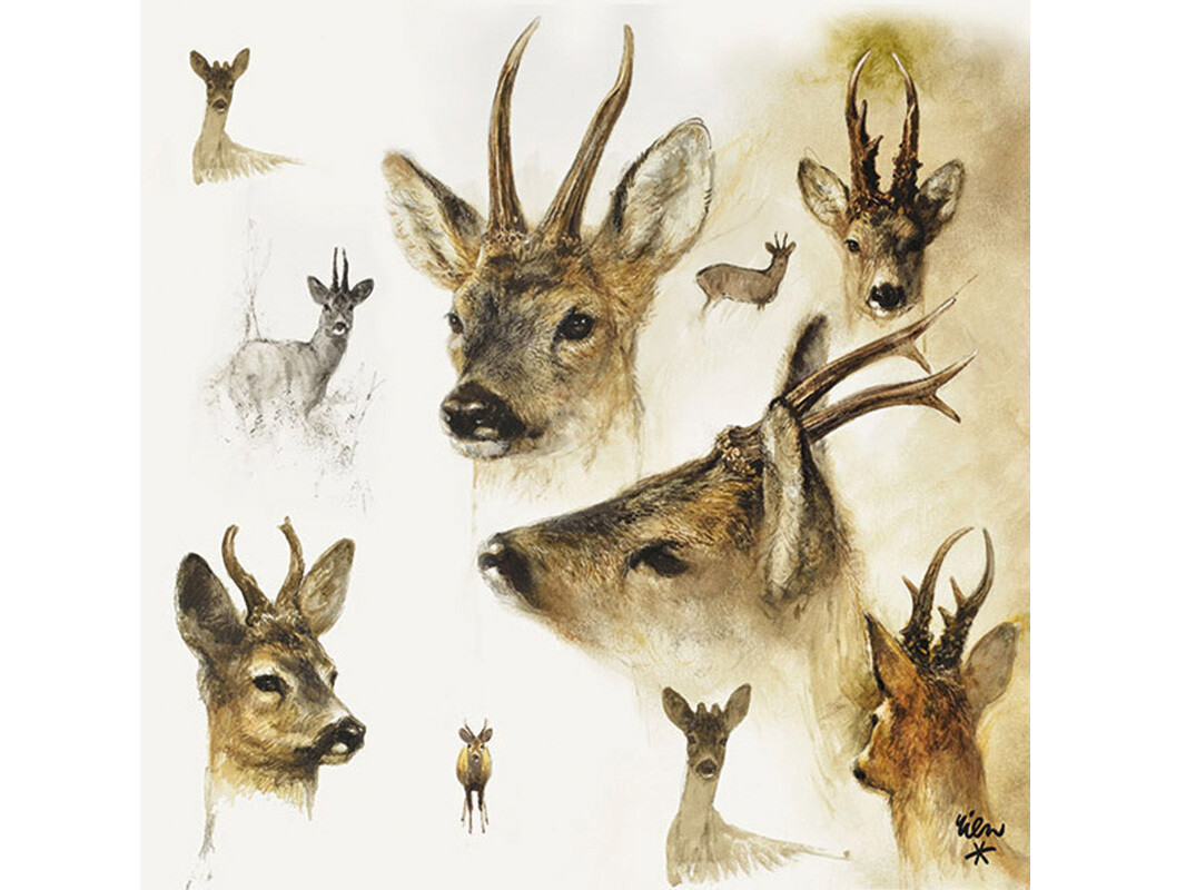 Jagdservietten Rehbock