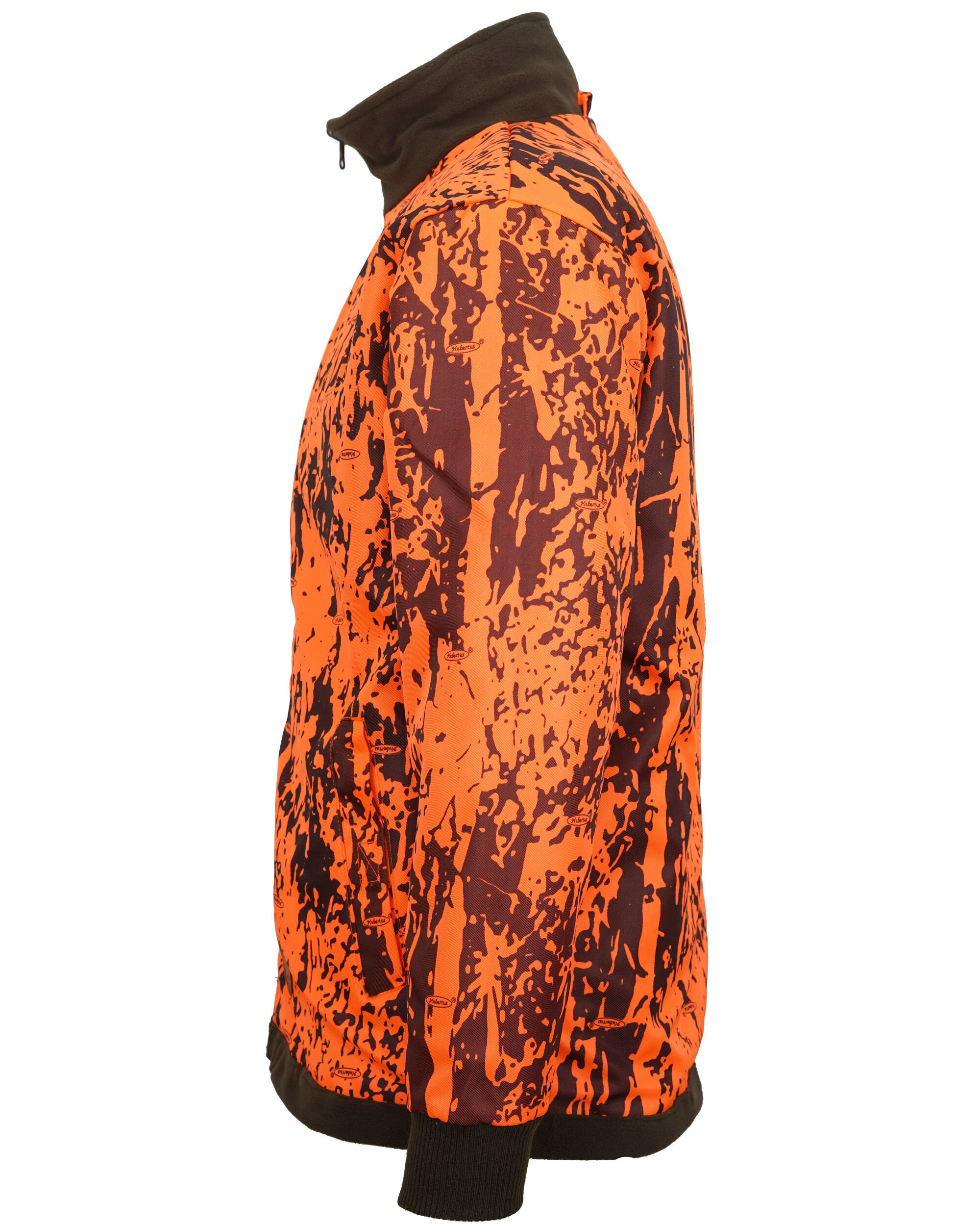 Hubertus Warn-Wendejacke Fleece Drückjagd (orange/oliv)