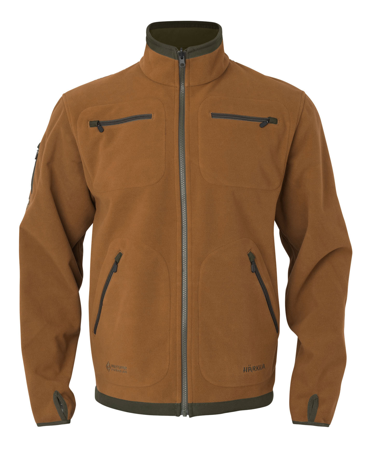 Härkila Kamko Fleece-Wendejacke (Forest night/Rustique clay)