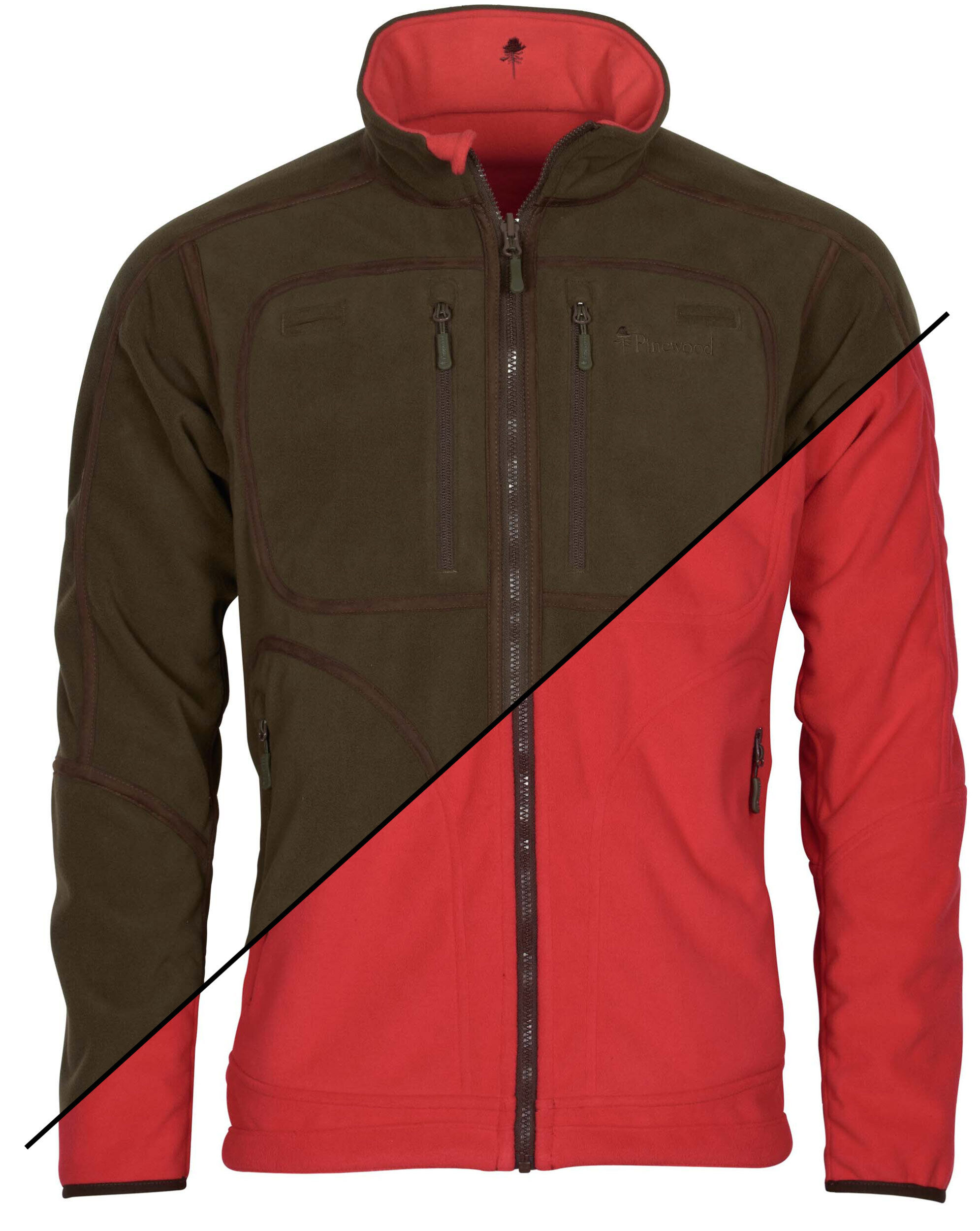 Pinewood Furudal Wende-Fleecejacke (Brown/Red) Pinewood Furudal Wende-Fleecejacke (Brown/Red)