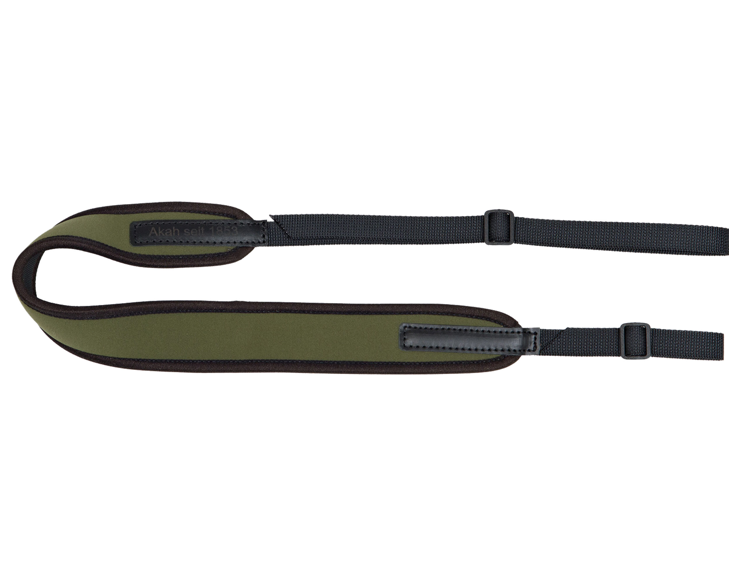 AKAH Gewehrriemen gepolstert Neopren mit Kautschukunterlage (grün)