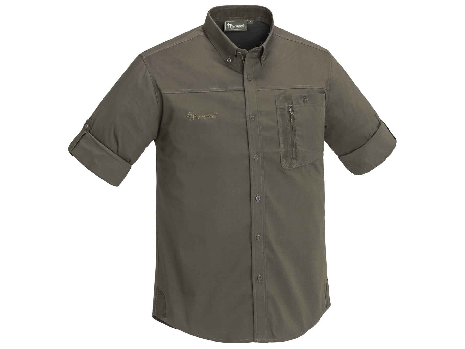 Pinewood Tiveden TC-Stretch Hemd Insect-Stop (Darkolive/Suede Brown) Pinewood Tiveden TC-Stretch Hemd Insect-Stop (Darkolive/Suede Brown)