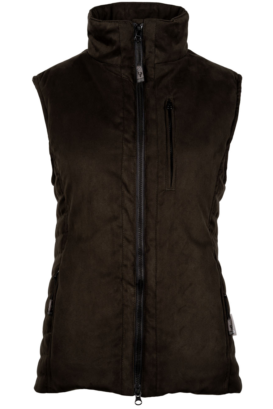 Hubertus Ladies Microweste Nordkap (oliv/braun)