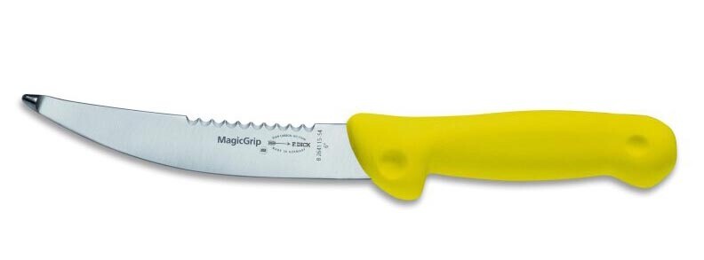 Dick Aufbrechmesser mit Anschnittwelle (gelb)