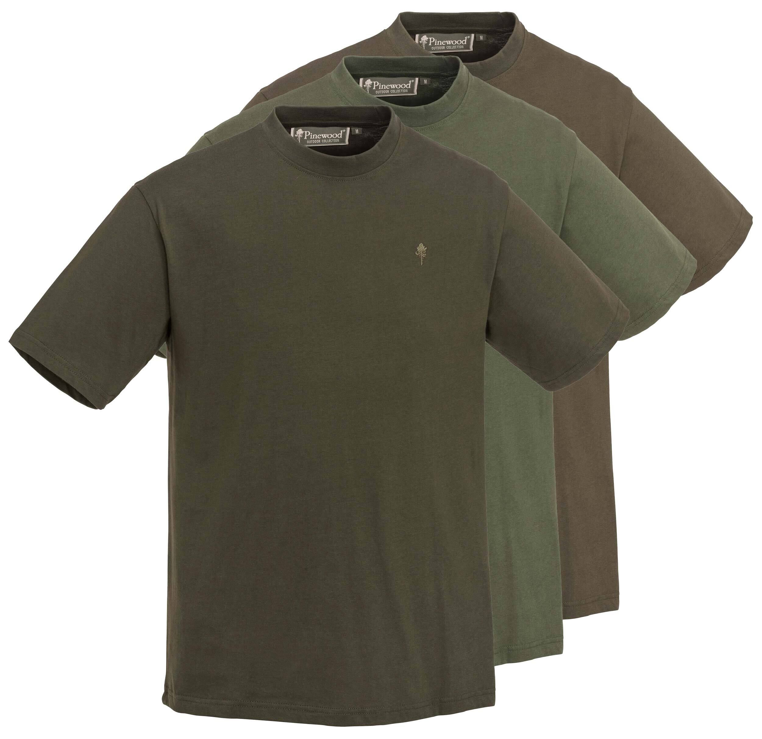 Pinewood 3-Pack T-Shirts (Green/Brown/Khaki) Pinewood 3-Pack T-Shirts (Green/Brown/Khaki)