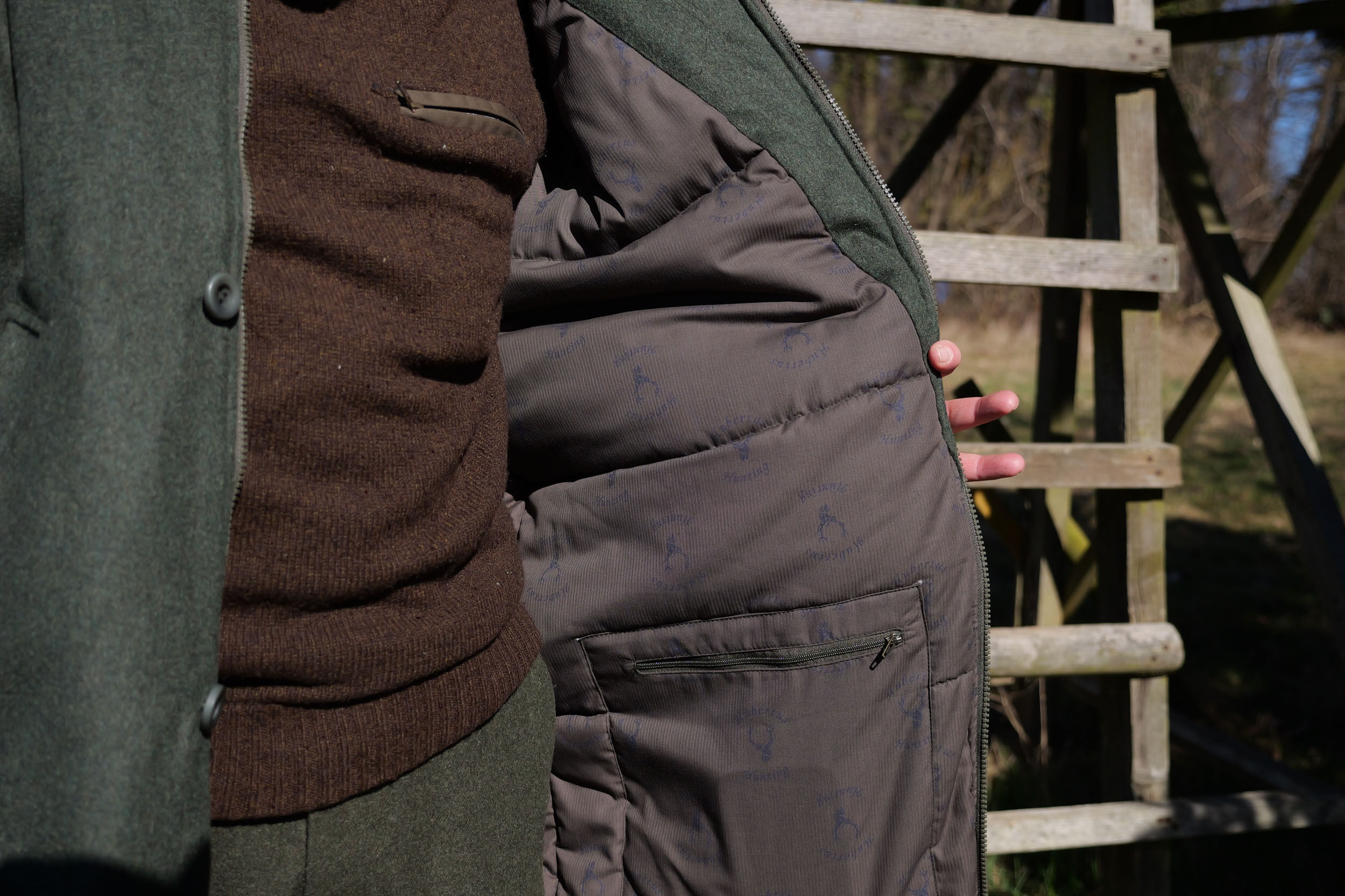 Hubertus Loden-Ansitzmantel Forest (oliv)