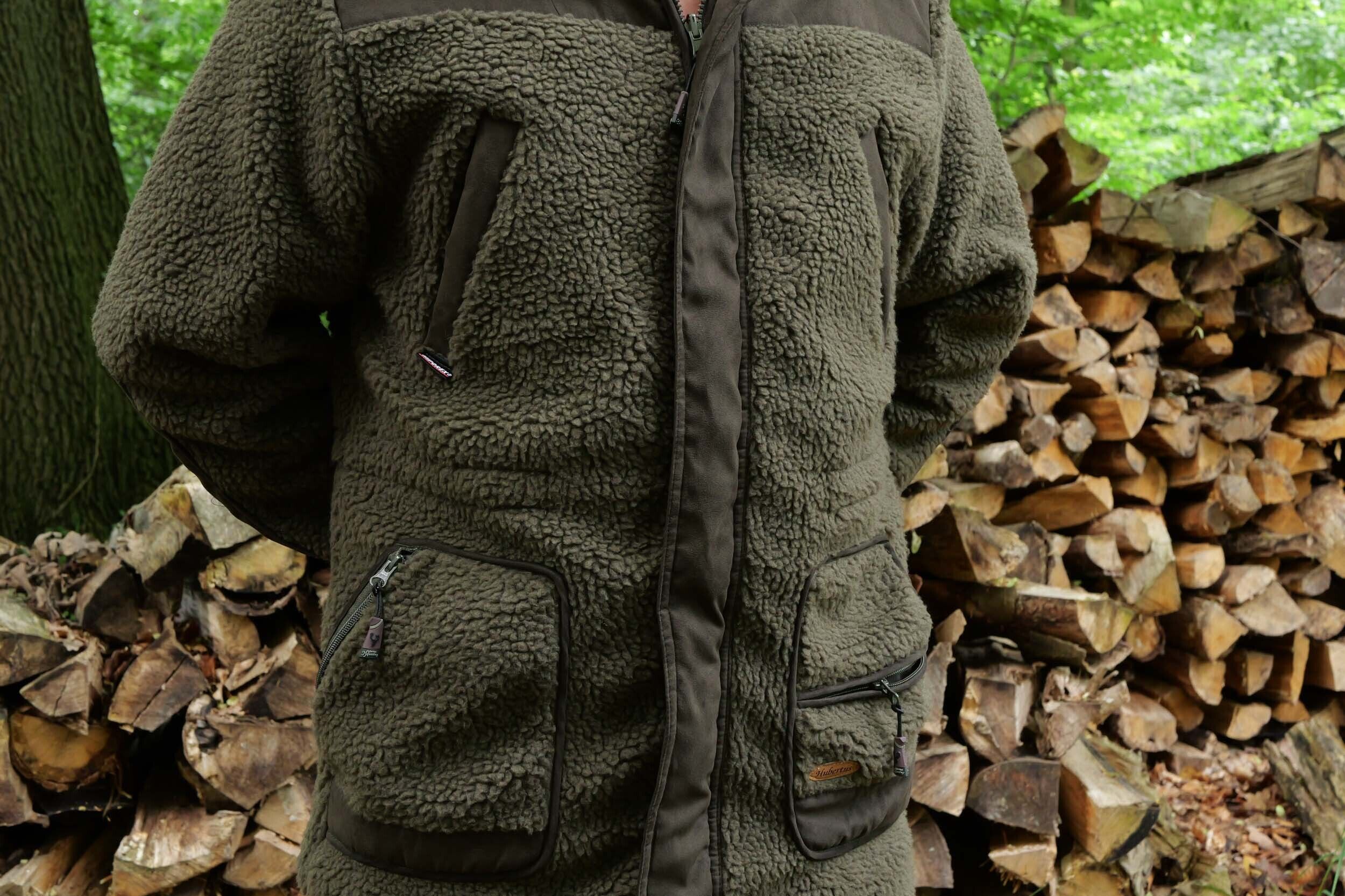 Hubertus Warn-Wende-Faserpelzjacke Drückjagd (oliv)