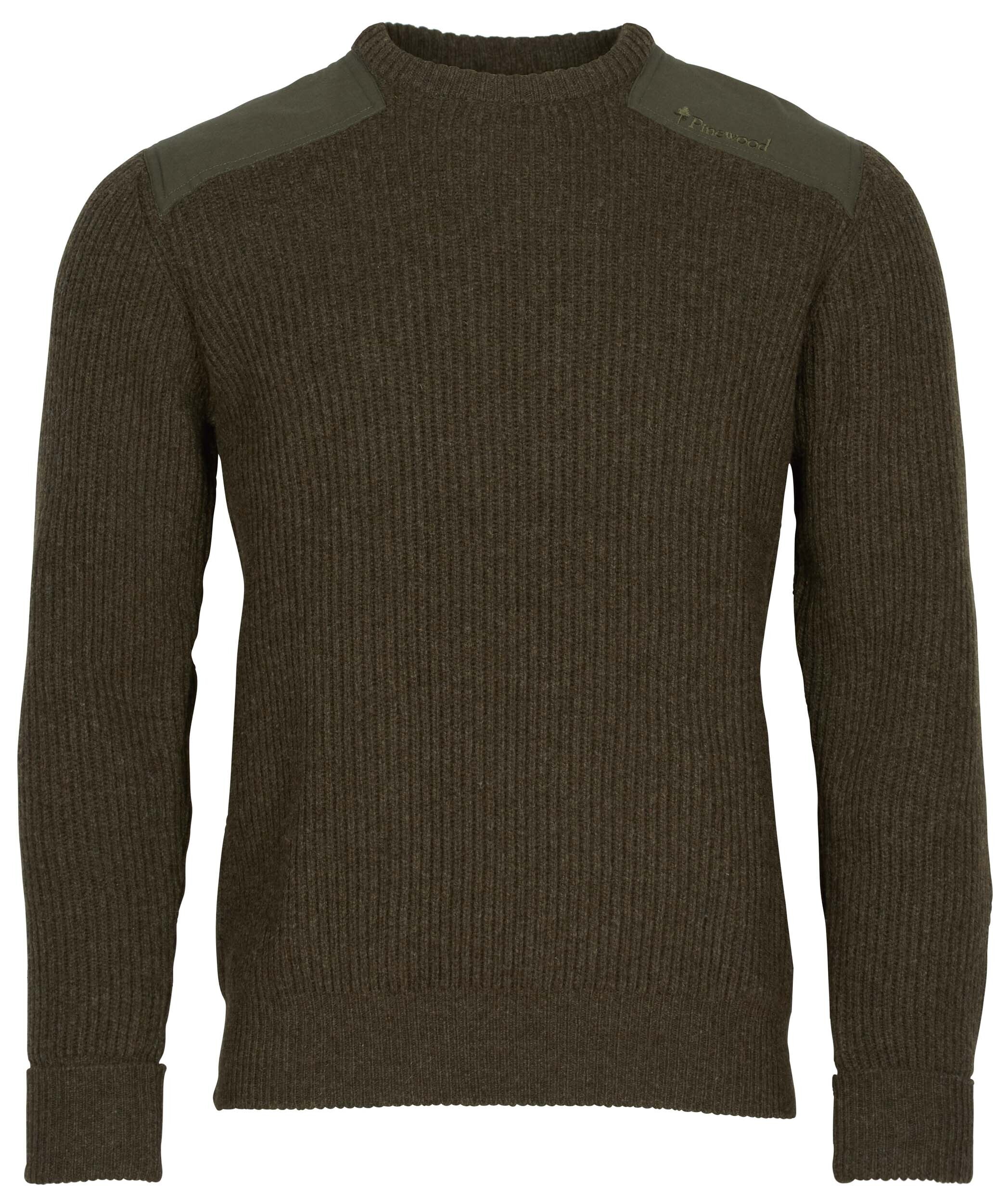 Pinewood Lappland Rough Merinopullover (Mossgreen Melange)
