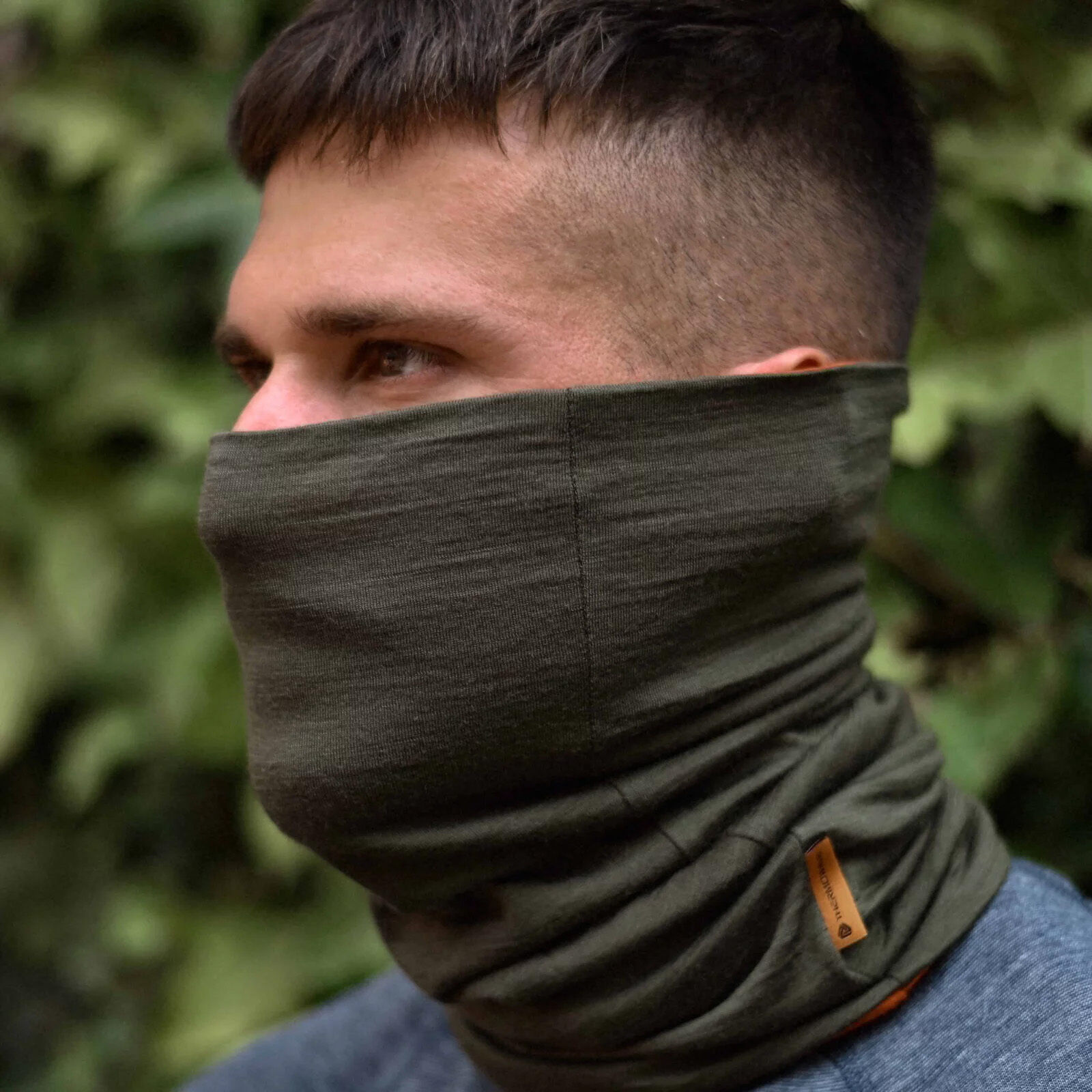 Thermowave Merino-Wendeschal (grün-orange)