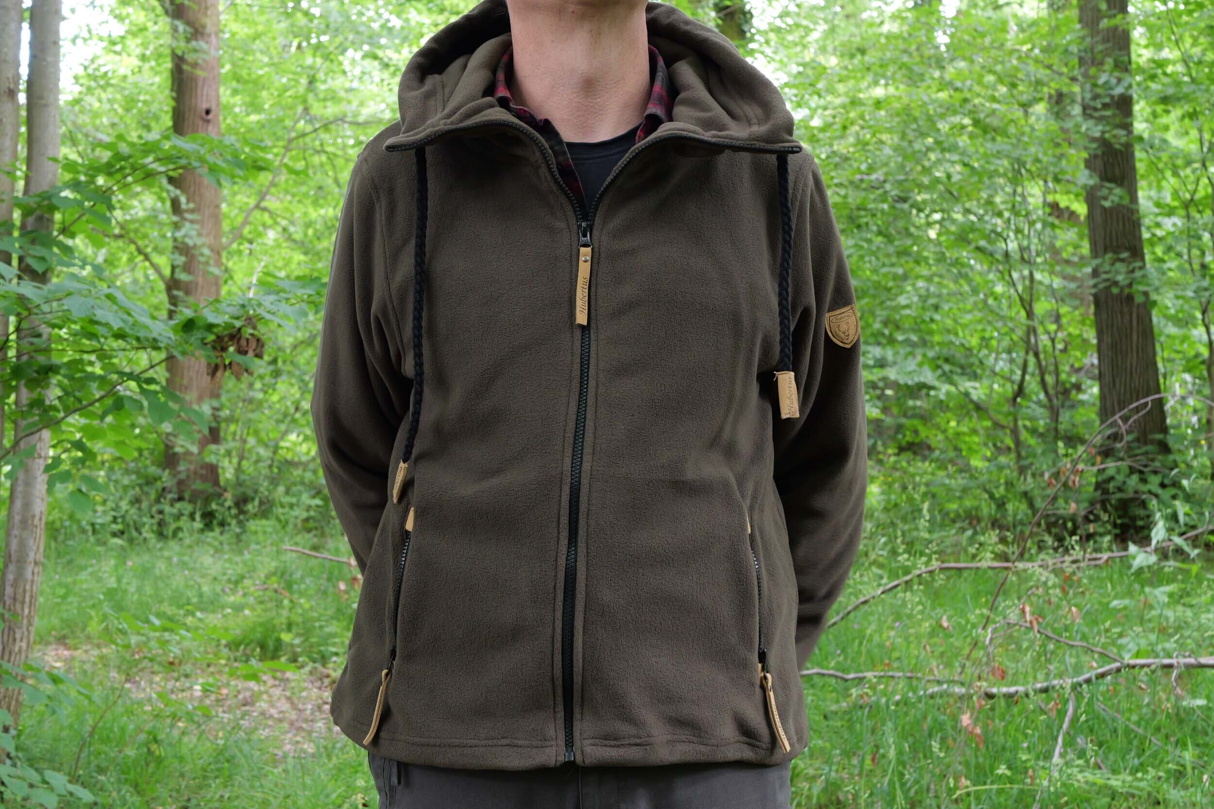 Hubertus Fleece-Hoody mit Reißverschluss (oliv/braun) Hubertus Fleece-Hoody mit Reißverschluss (oliv/braun)