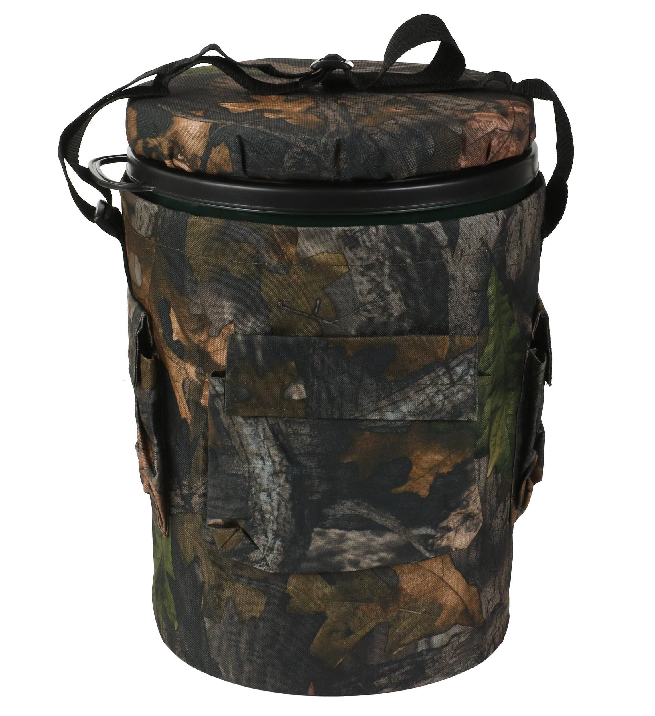 Drehstuhl-Transporteimer mit Camo-Tasche