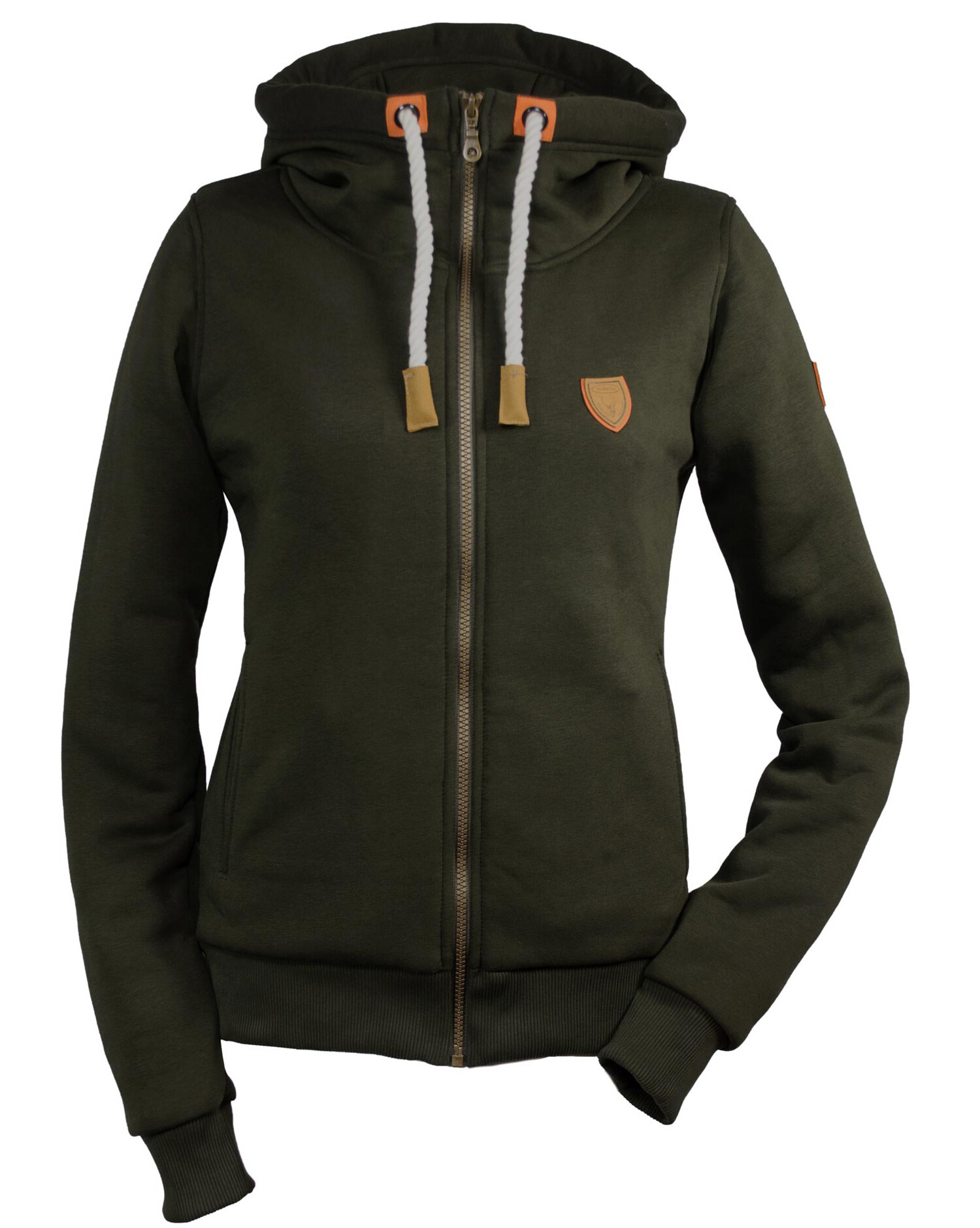 Hubertus Ladies Fashion Hoody mit Reißverschluss (oliv)