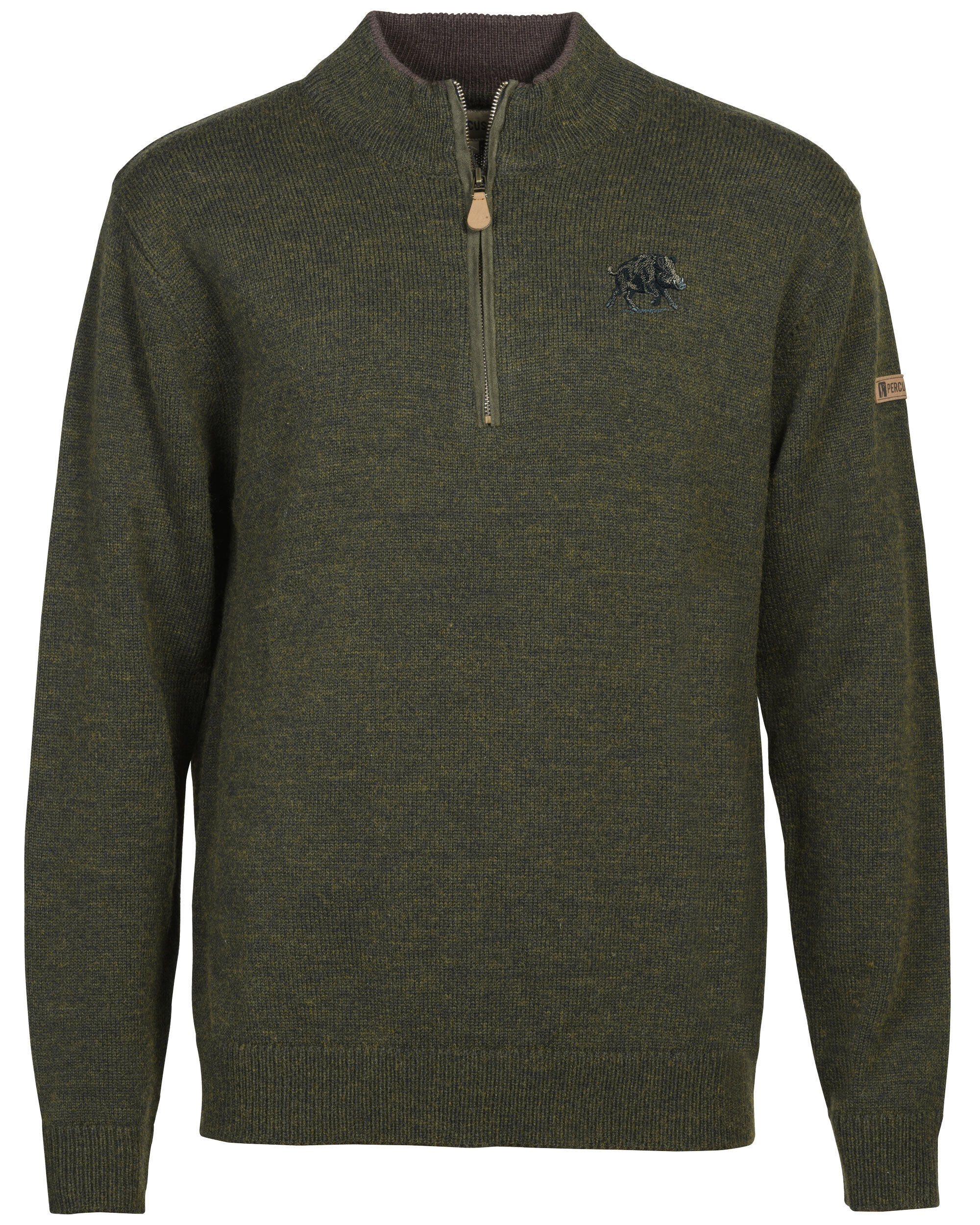 Percussion Strickpullover Island Wildschweinstick (grün)