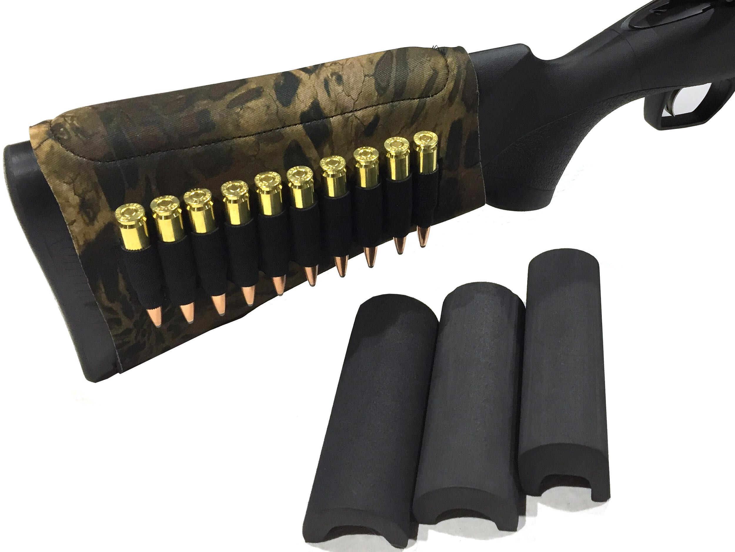 Mjoelner Gewehrschaft-Erhöher mit Patronenhalter (Prym1-Camo)
