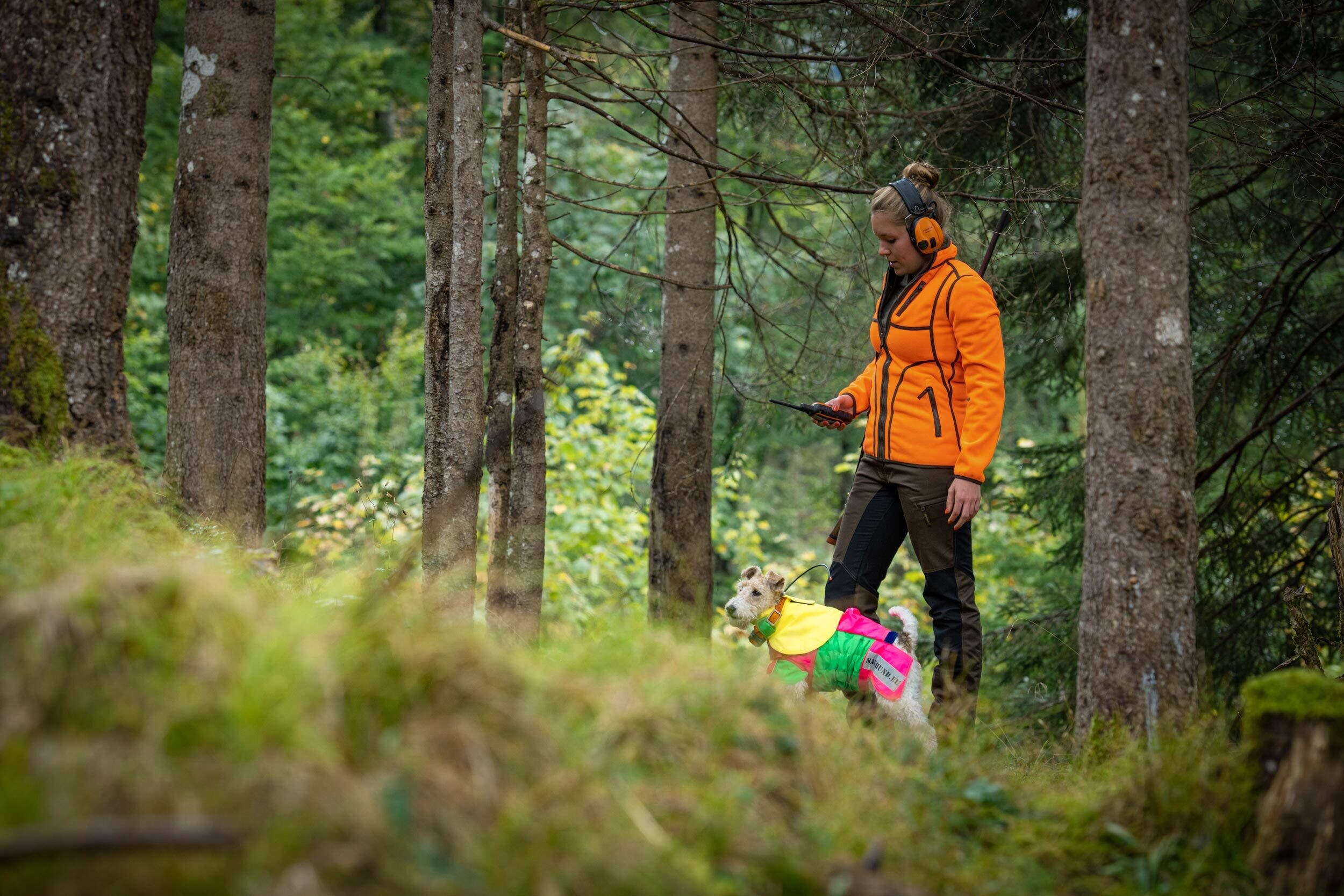 Deerhunter Lady Pam Wende-Fleecejacke (Orange/Grün)