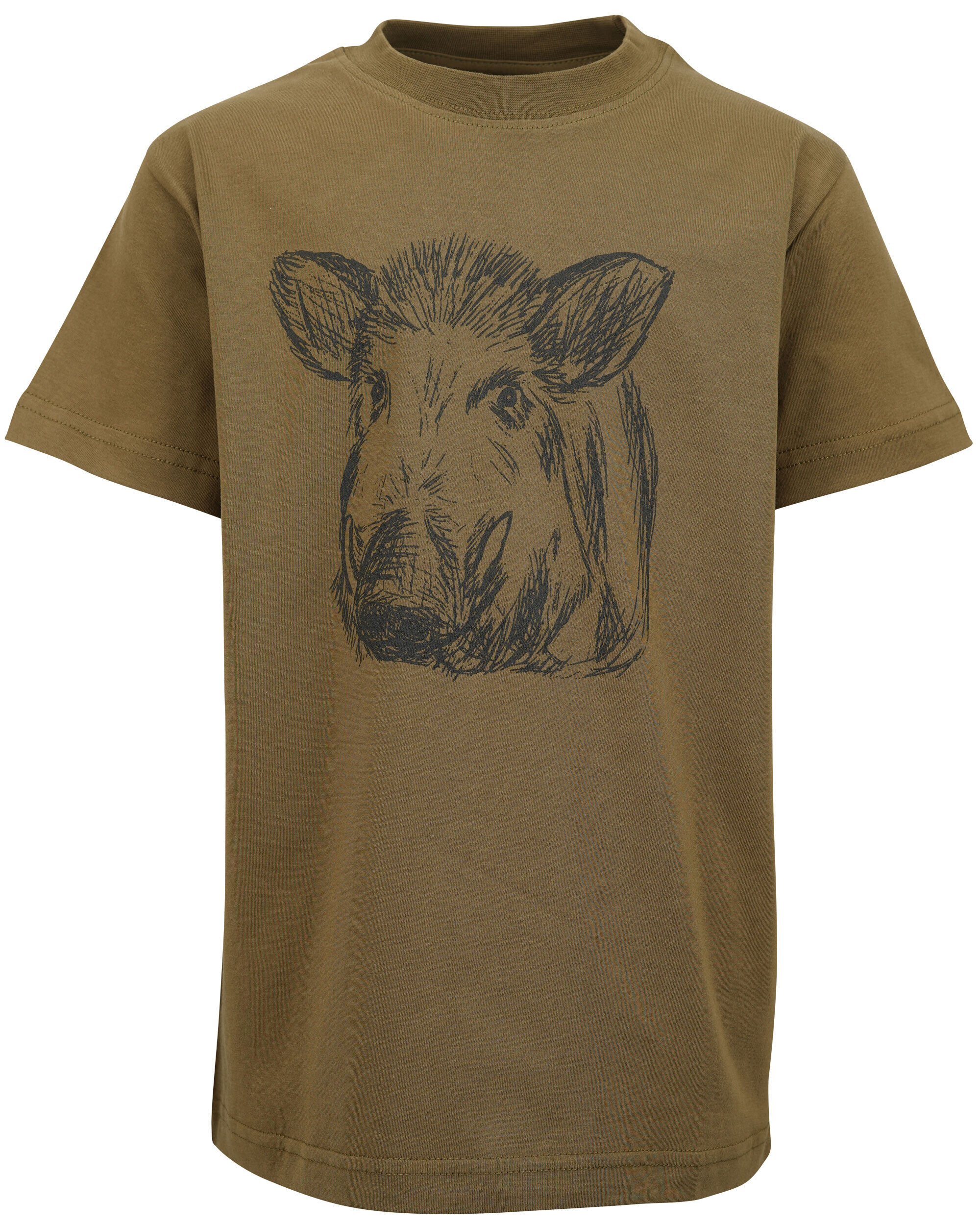 Hubertus Kinder-T-Shirt Keilerkopf (schilf)