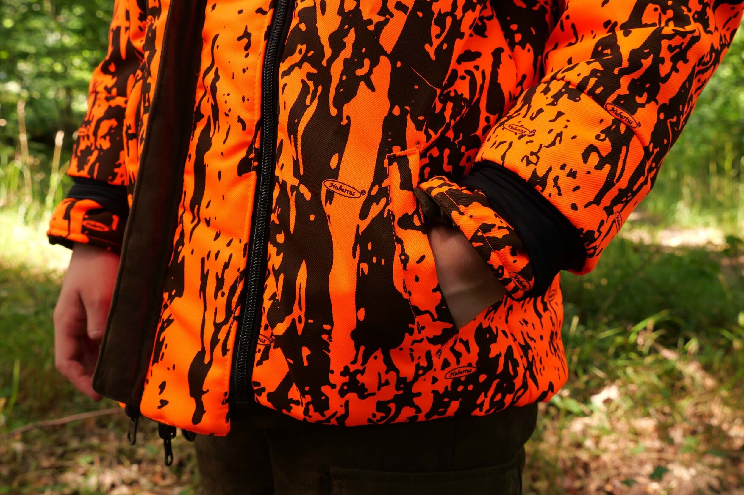 Hubertus Micro Camo Kinder-Wendejacke Janus (oliv/orange)