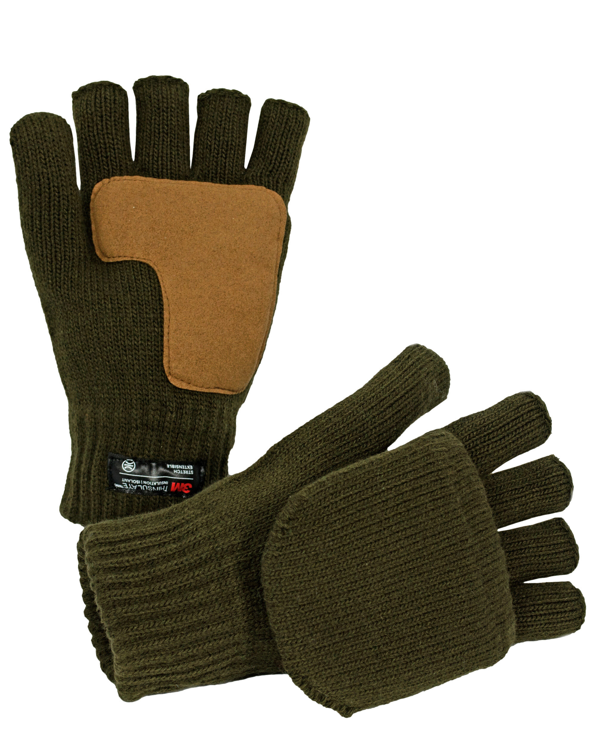 Skogen Halbfingerhandschuh mit Fäustel (oliv)