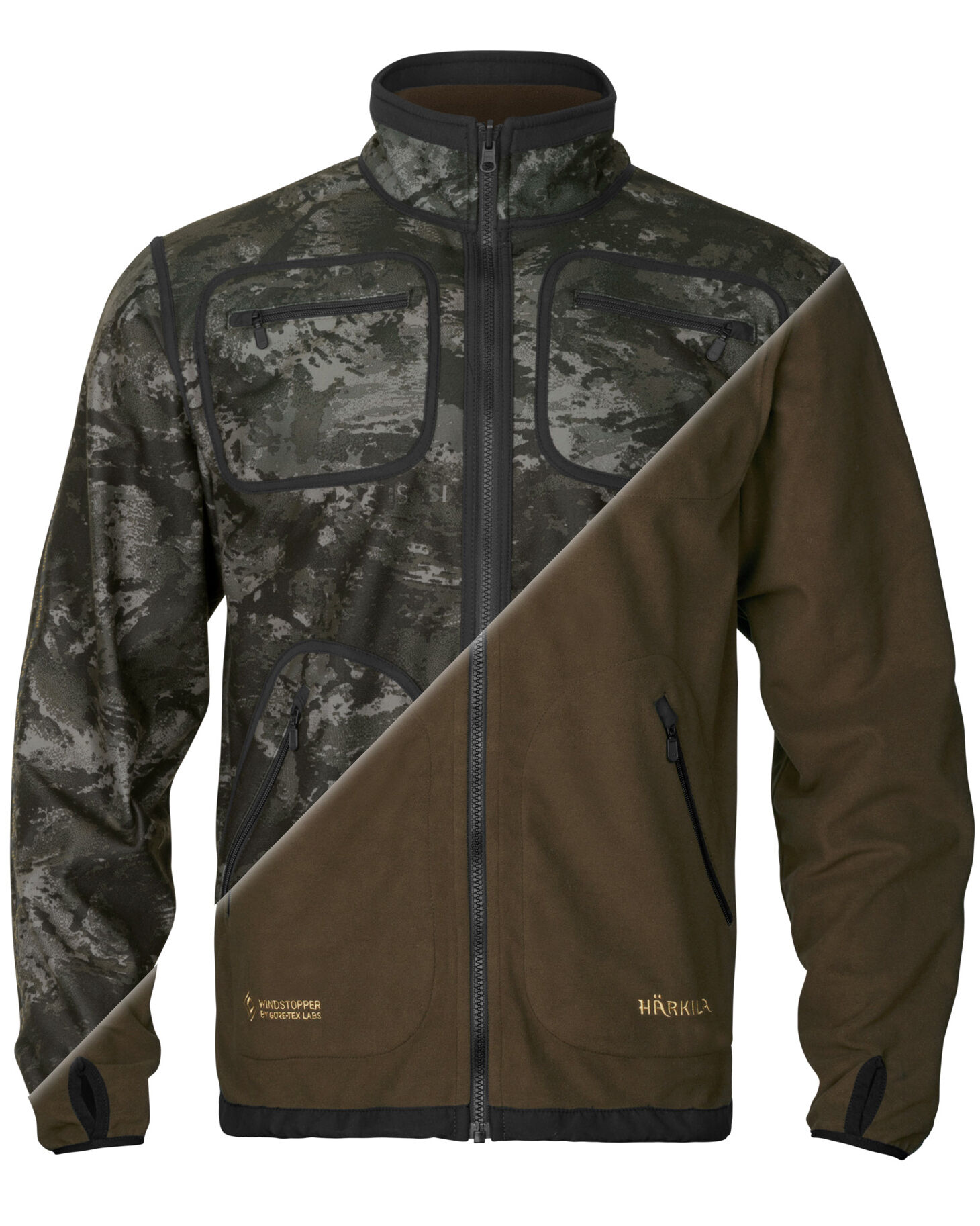 Härkila Kamko Noctyx WSP Reversible Fleecejacke (Axis MSP Black/Green)