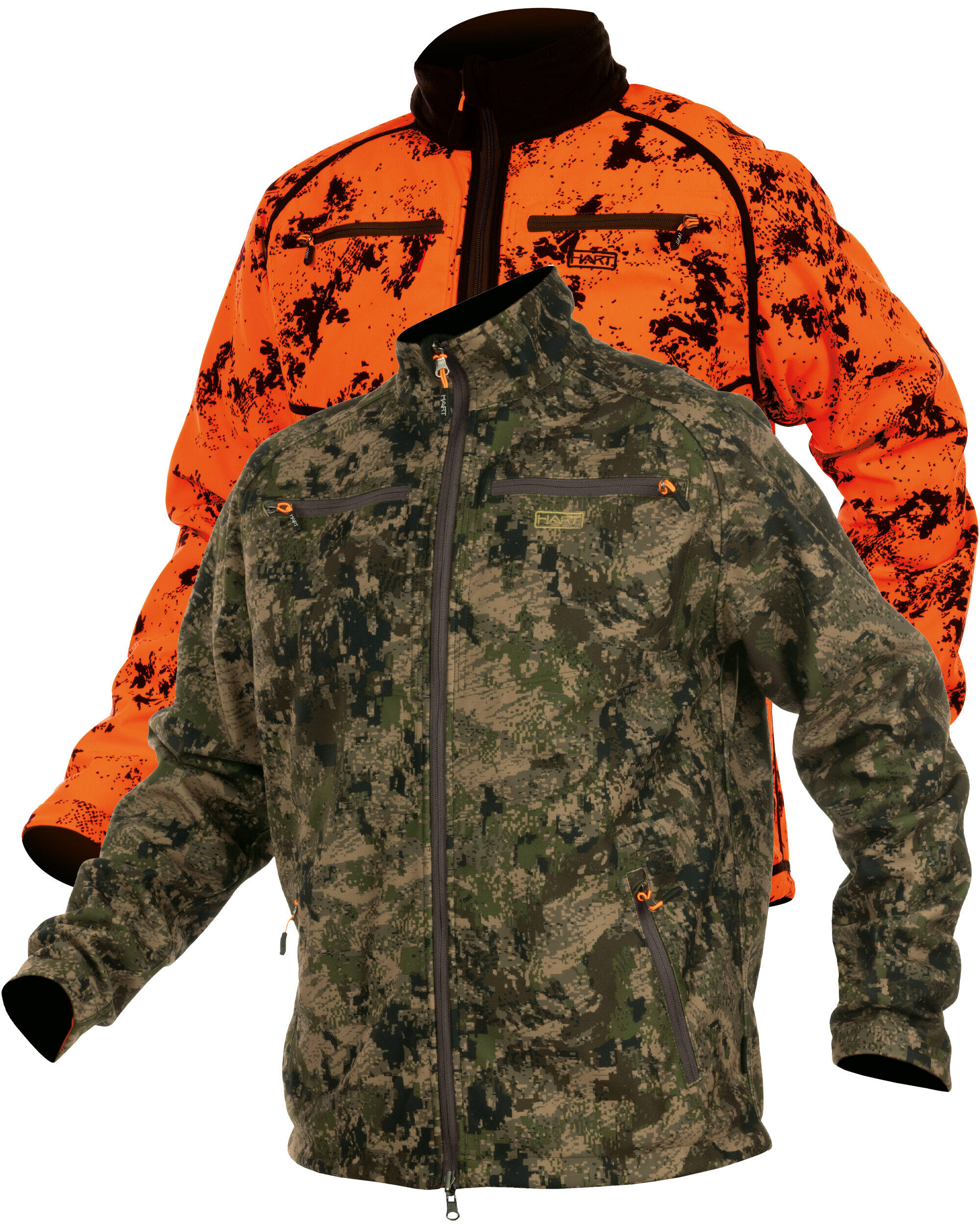 Hart Wendefleecejacke Rhon-S Camo (Grün/Orange)