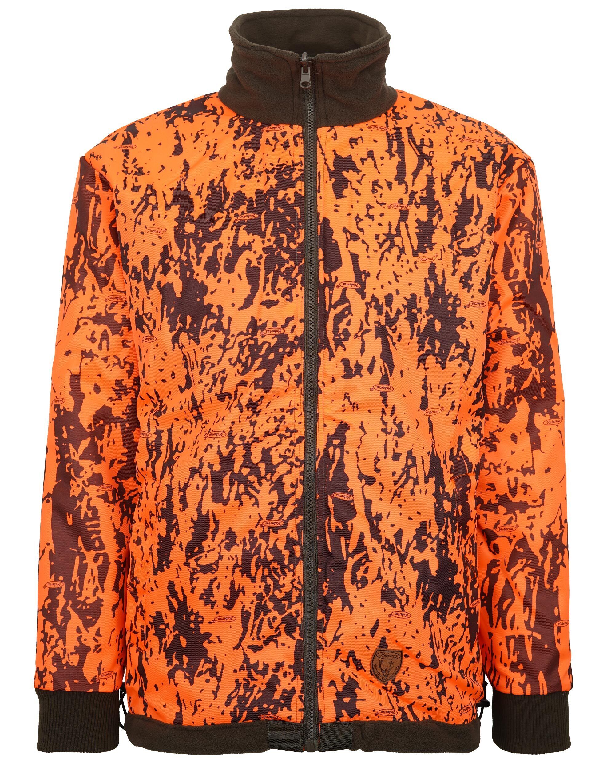 Hubertus Warn-Wendejacke Fleece Drückjagd (orange/oliv)