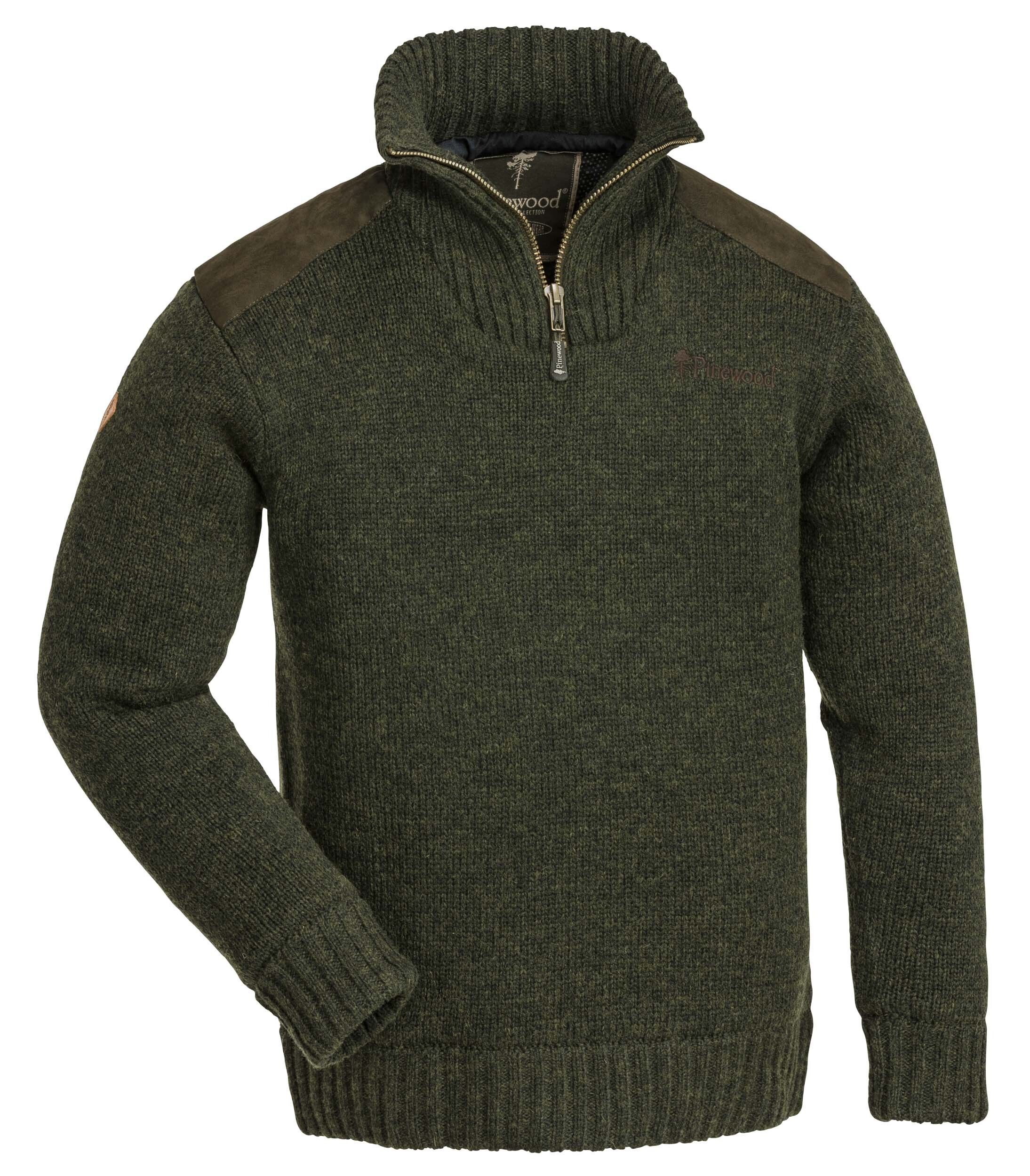 Pinewood Hurricane Kids Strickpullover (Green Melange)